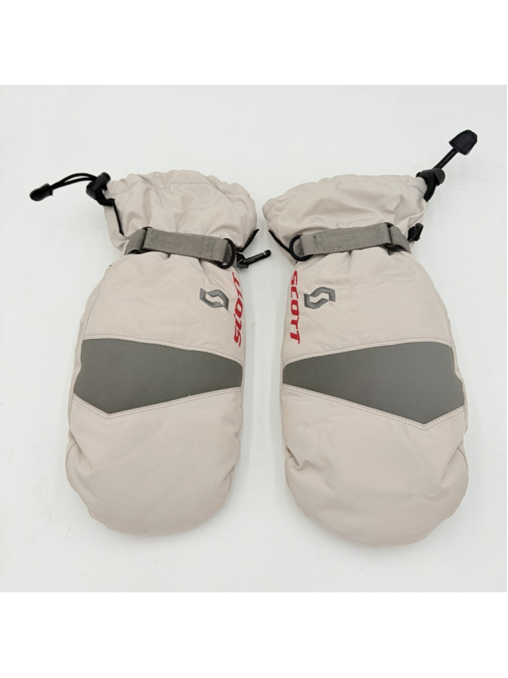 Scott XL/9.5 Ski Mittens Winter Snowboard Gloves Beige Gray Insulated